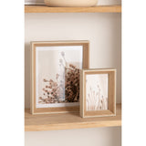 Cadre photo J-Line en bois crème, détail du bois