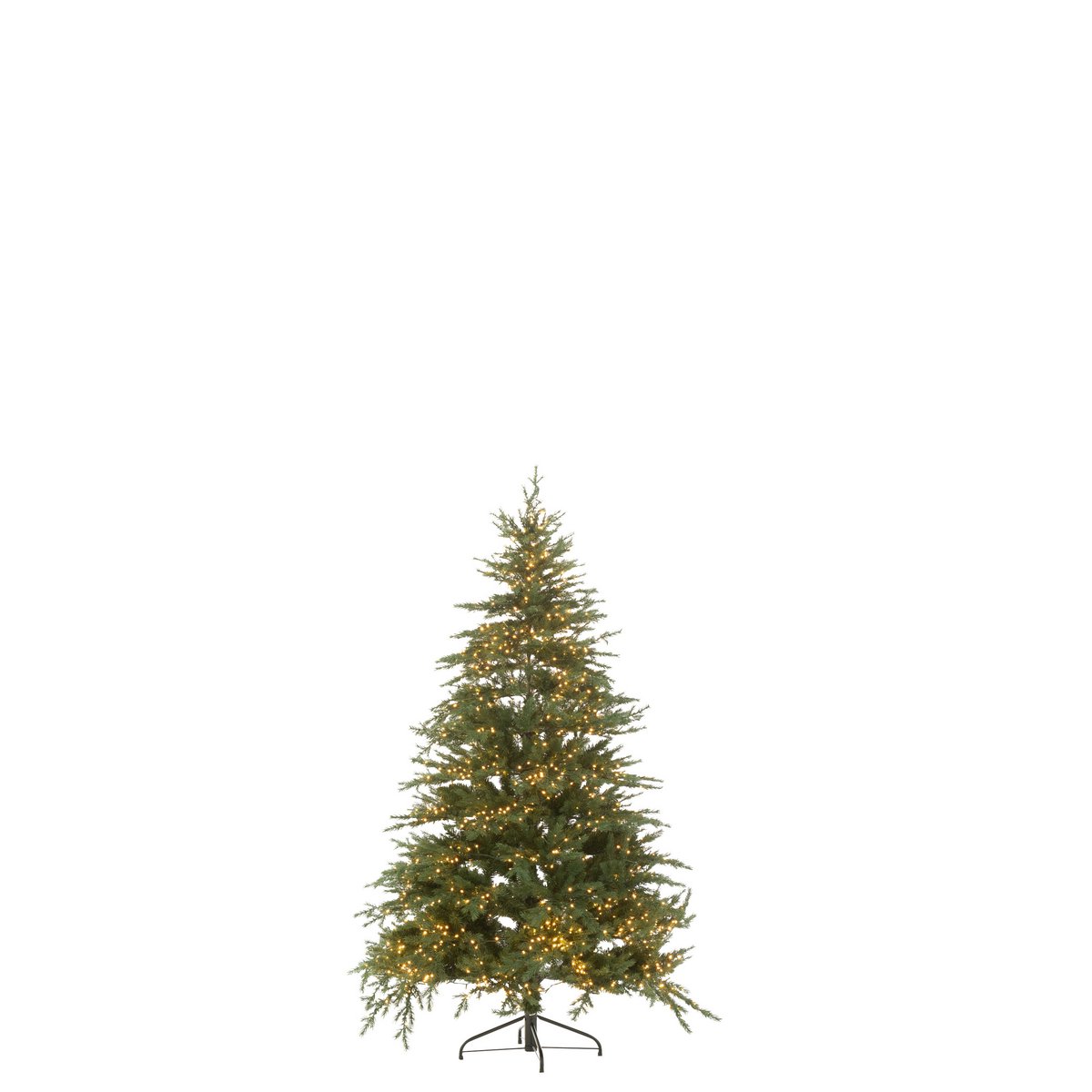 Sapin de Noël J-Line dans un salon chic, créant une ambiance festive.
