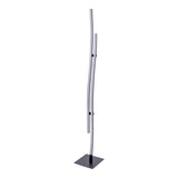 Lampadaire LED "Onda" H: 130 cm, lampadaire, le métal et le plastique en noir, LED intégrée, l'éclairage pour le salon, la salle à manger ou le bureau