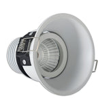 LED construit -in spot "taro" Ø 9,4 cm, 10 cm de profondeur, en métal blanc, 6 watts, blanc chaud