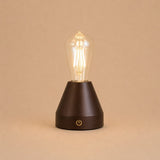 Lampe de table rechargeable marron foncé Zavi