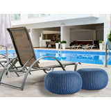 Pouf Premium Ø45 cm Seat tabouret à tricot Pouf à l'intérieur de la terrasse Pool Garden Sustainable
