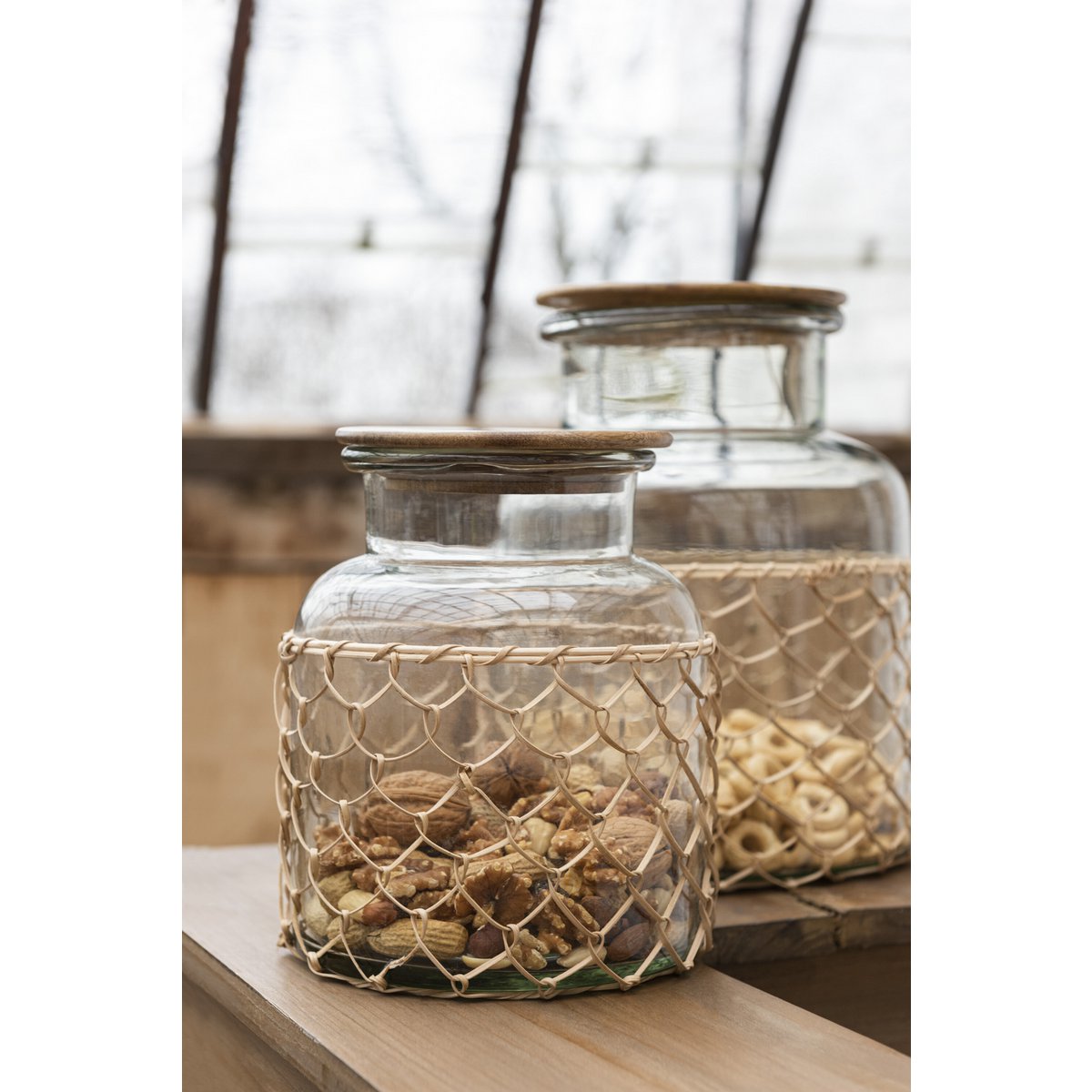 Vue rapprochée du verre transparent du couvercle J-Line