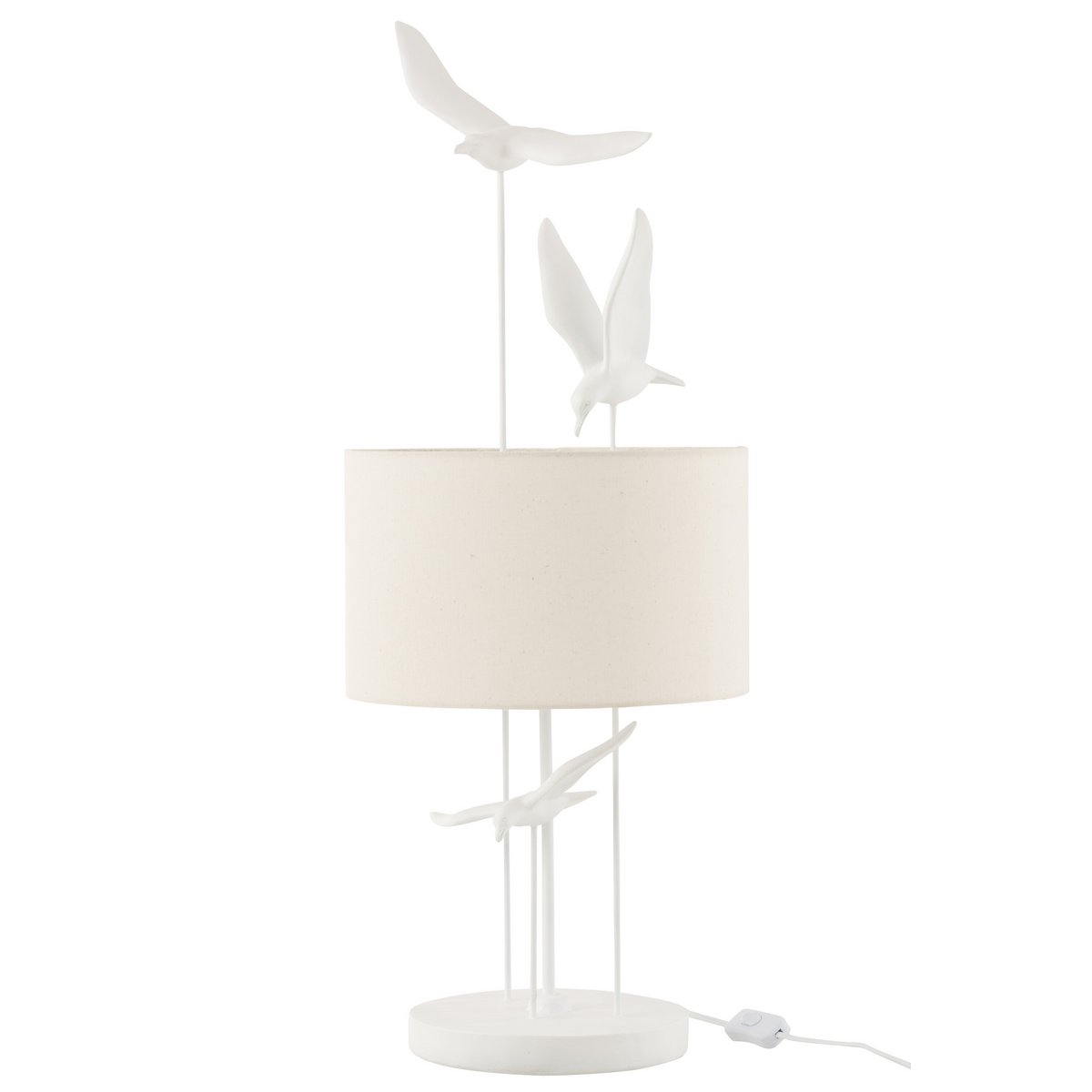 Lampe de table J-Line Birds dans un intérieur chic, ajoutant une touche de sophistication.