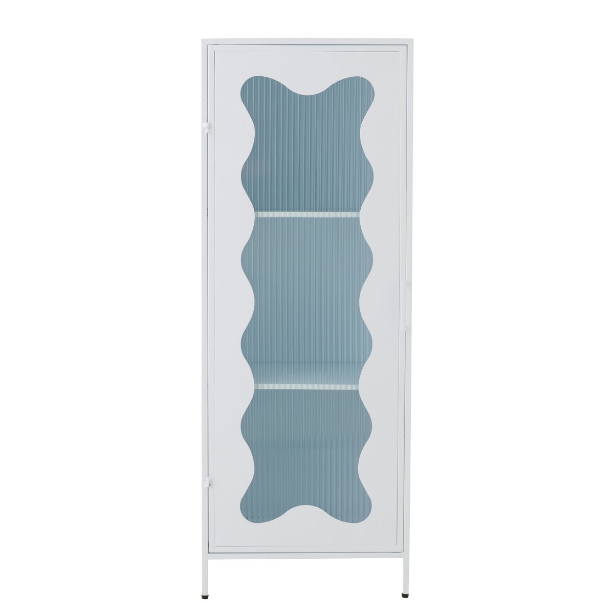 Vitrine J-Line - métal/verre - blanc - 120 cm
