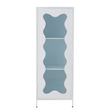 Vitrine J-Line - métal/verre - blanc - 120 cm