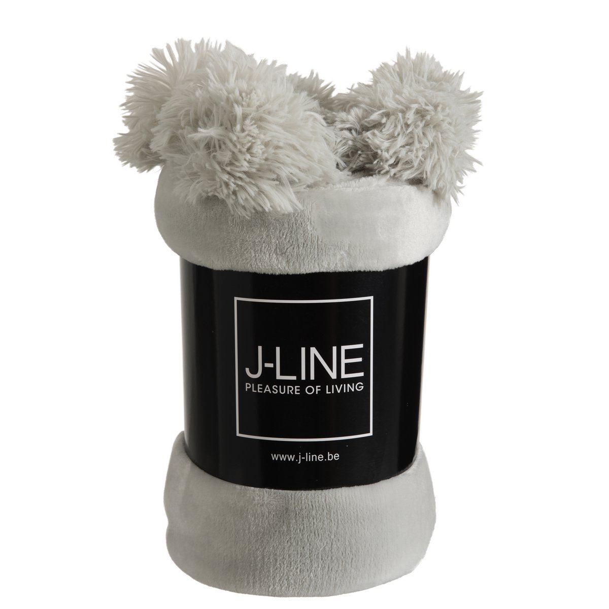 Ambiance cosy avec le plaid J-Line gris clair dans un salon