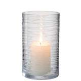 Lanterne J-Line Stripes en verre transparent, vue de face