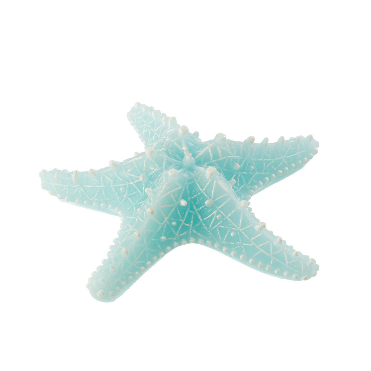 Bougie Étoile de Mer J-Line en cire azur, vue de côté