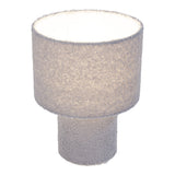 Lampe de table "duveteuse" avec des lames de texte et du pied en vert, E27, env. 31 cm de haut