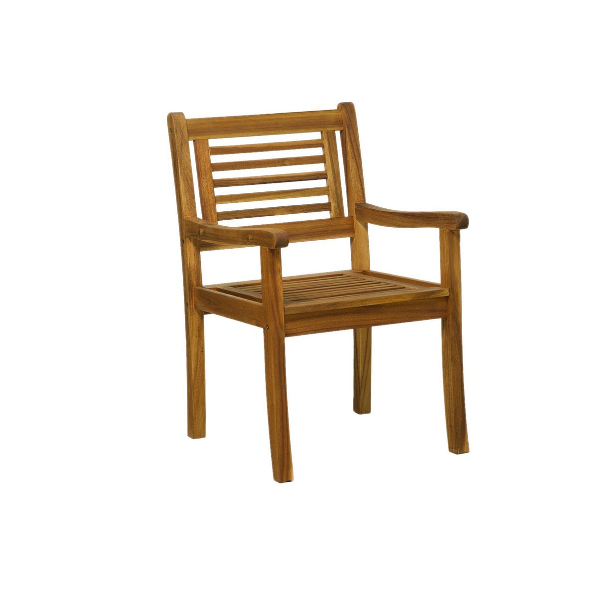 Fauteuil de jardin en acacia avec accoudoirs élégants