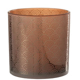 Lanterne J-Line Arch en verre orange, vue de face