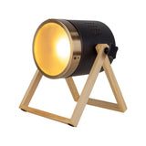 Lampe de table "Tim" en métal noir et en plastique satiné, avec douille E27, lampe de table pour l'intérieur, 28 cm de haut