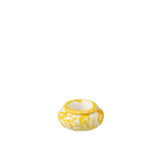 Cendrier Grenade J-Line en céramique blanche et jaune, design élégant.