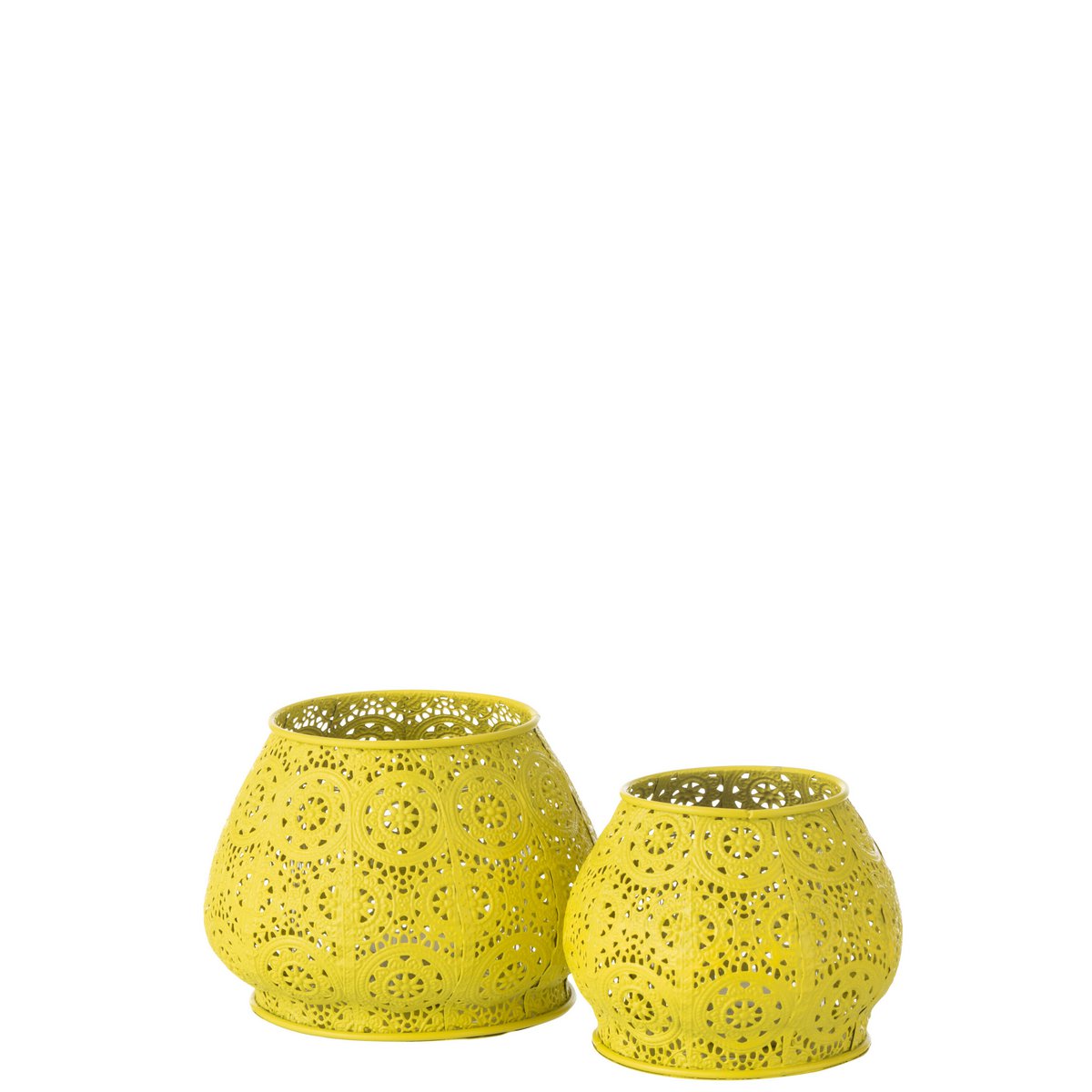 Photophore J-Line en métal jaune - design moderne