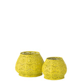 Photophore J-Line en métal jaune - design moderne