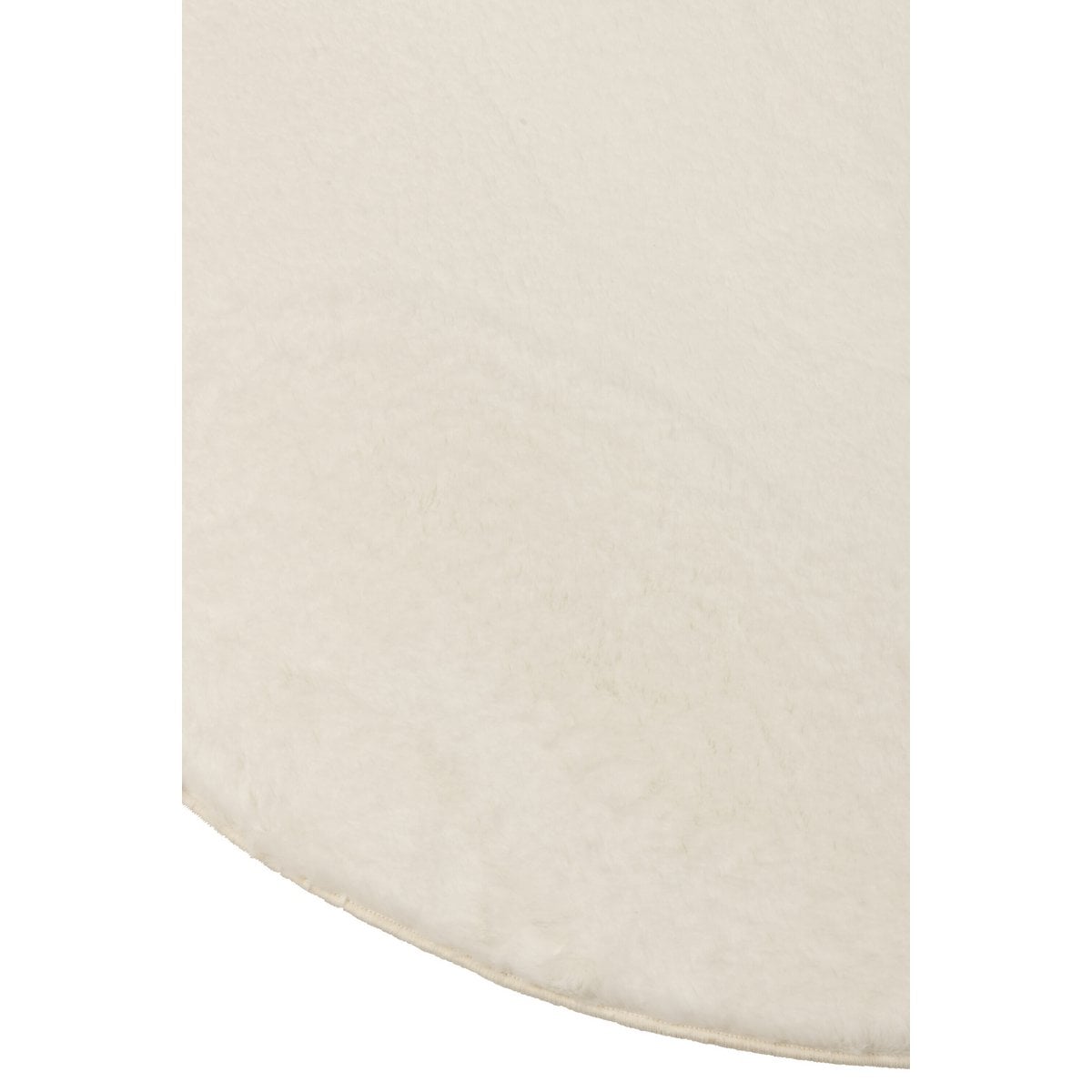 Détail du Tapis J-Line Cice Round en coton, mettant en valeur sa texture douce