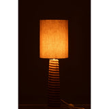 Vue latérale de la lampe J-Line, bois et gris
