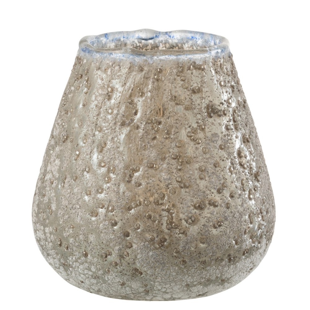 Lanterne J-Line en verre gris, vue de face avec détails de design