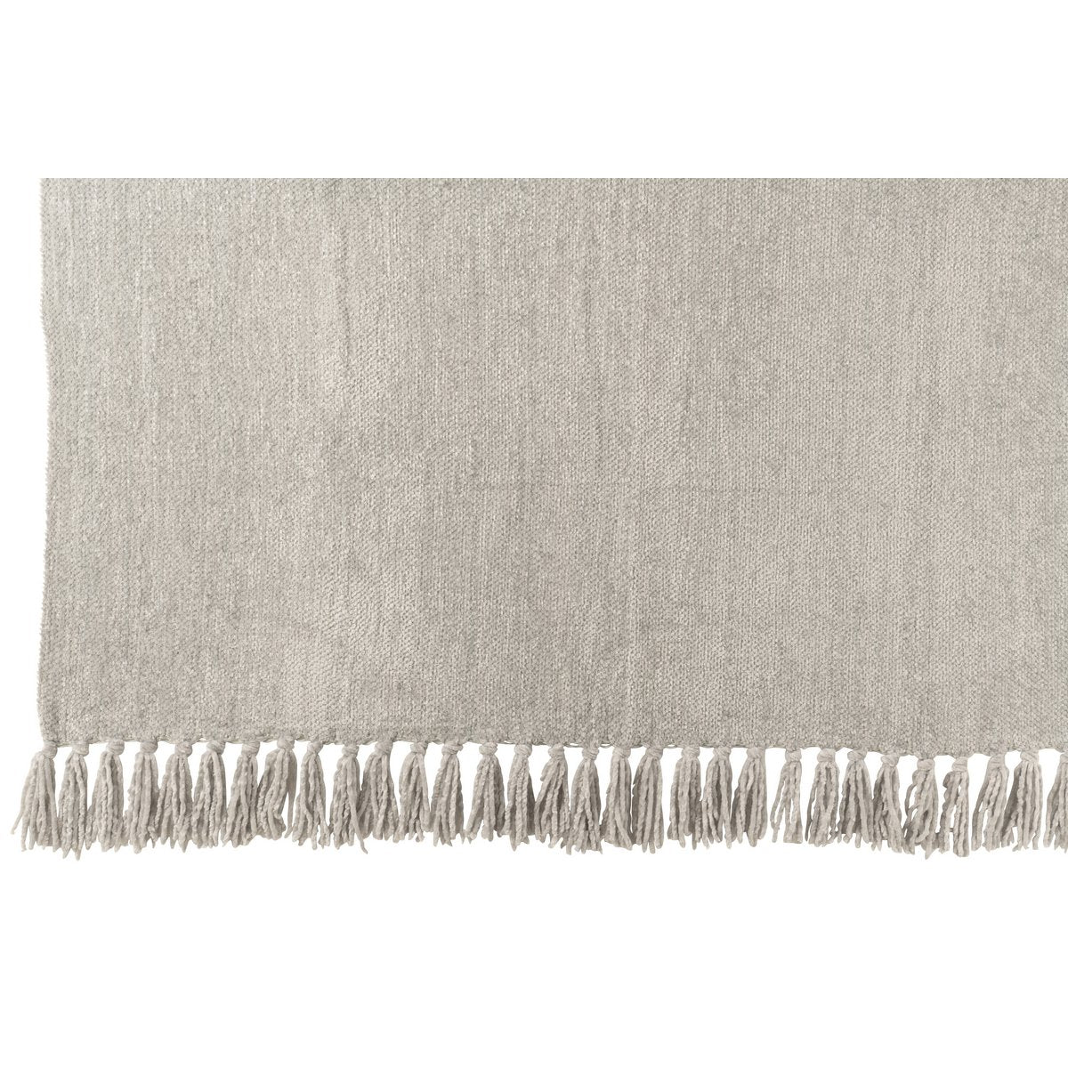 Couverture J-Line Chenille grise - vue d'ensemble élégante