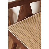Chaises de luxe en bois et en rotin Couleur de noix - Pierre Jeanneret - Chandigarh