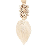 Le pompon feuille et coquillage - Naturel
