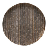 Assiette décorative Calabre Or - vue de face avec finition patinée