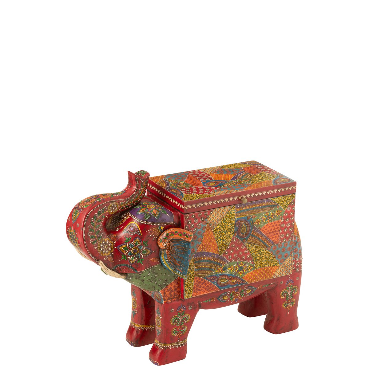 Éléphant en bois de mangue, détail des finitions