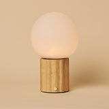 Lampe de table rechargeable Wim marron clair