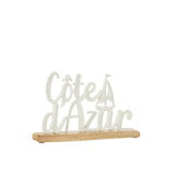 Décoration J-Line Cote d'Azur en aluminium blanc, design moderne et élégant
