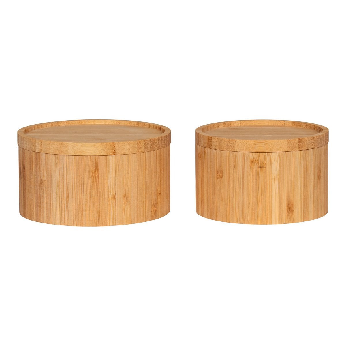 Boîte de rangement Chefalu en bambou naturel, vue de face