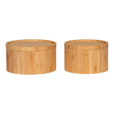 Boîte de rangement Chefalu en bambou naturel, vue de face
