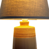 Lampe de table en céramique "Talia", lampe de table en céramique, beige / gris, avec socket E14, pour salle à manger, salon, couloir ou bureau, 31 cm de haut