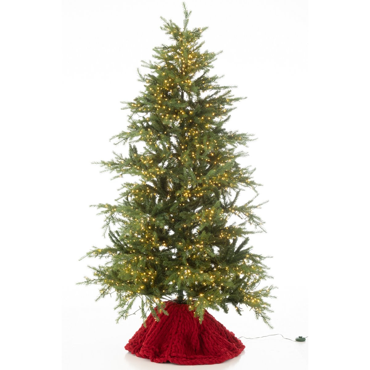 Jupe de sapin J-Line sur un sapin décoré