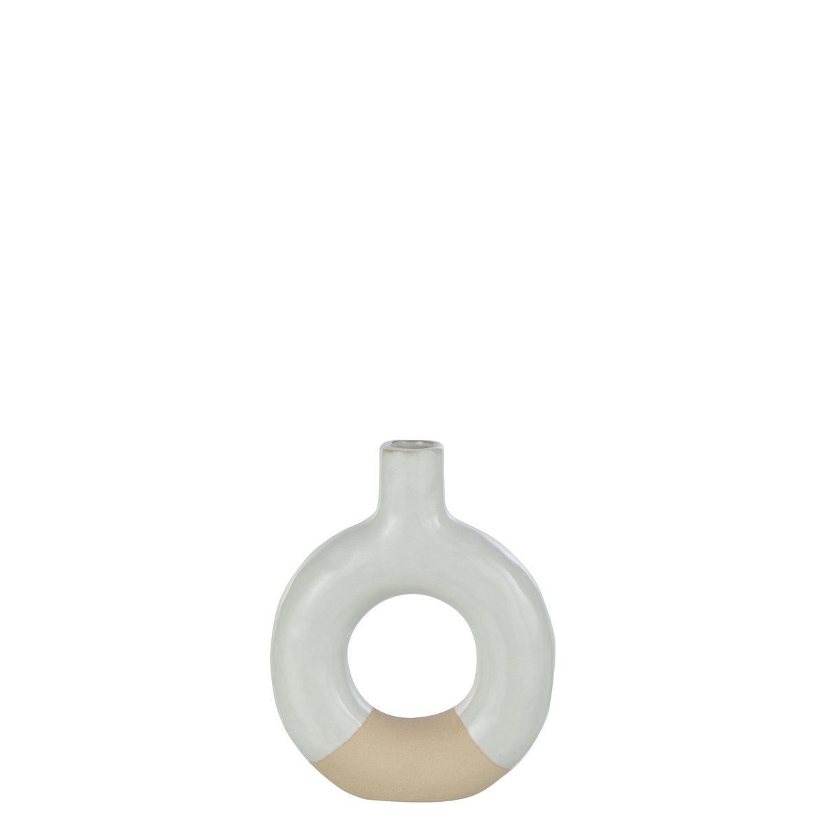 Vase J-Line Circle en porcelaine blanche, détail du design
