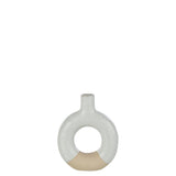 Vase J-Line Circle en porcelaine blanche, détail du design