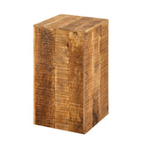Colonne fleurie 27x27 H50 ou 73cm tabouret fleur bois plante pied table d'appoint carré bois manguier
