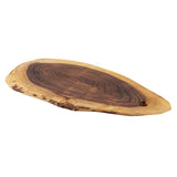 Tranche d'arbre de planche de service collé 34x16cm ou 52x24cm de service décoration comprimé acacia massive