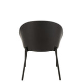 Chaise J-Line Lone, vue latérale montrant les pieds en métal
