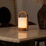 Lampe rechargeable en bois marron clair George