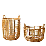 Panier à linge | Panier de plantes | Panier de rangement JEMUH en rotin (2 tailles)
