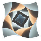 LED Plafond LAMBRE EFFET "LIORA" Ø 48 cm, avec de nombreuses fonctions, y compris la télécommande