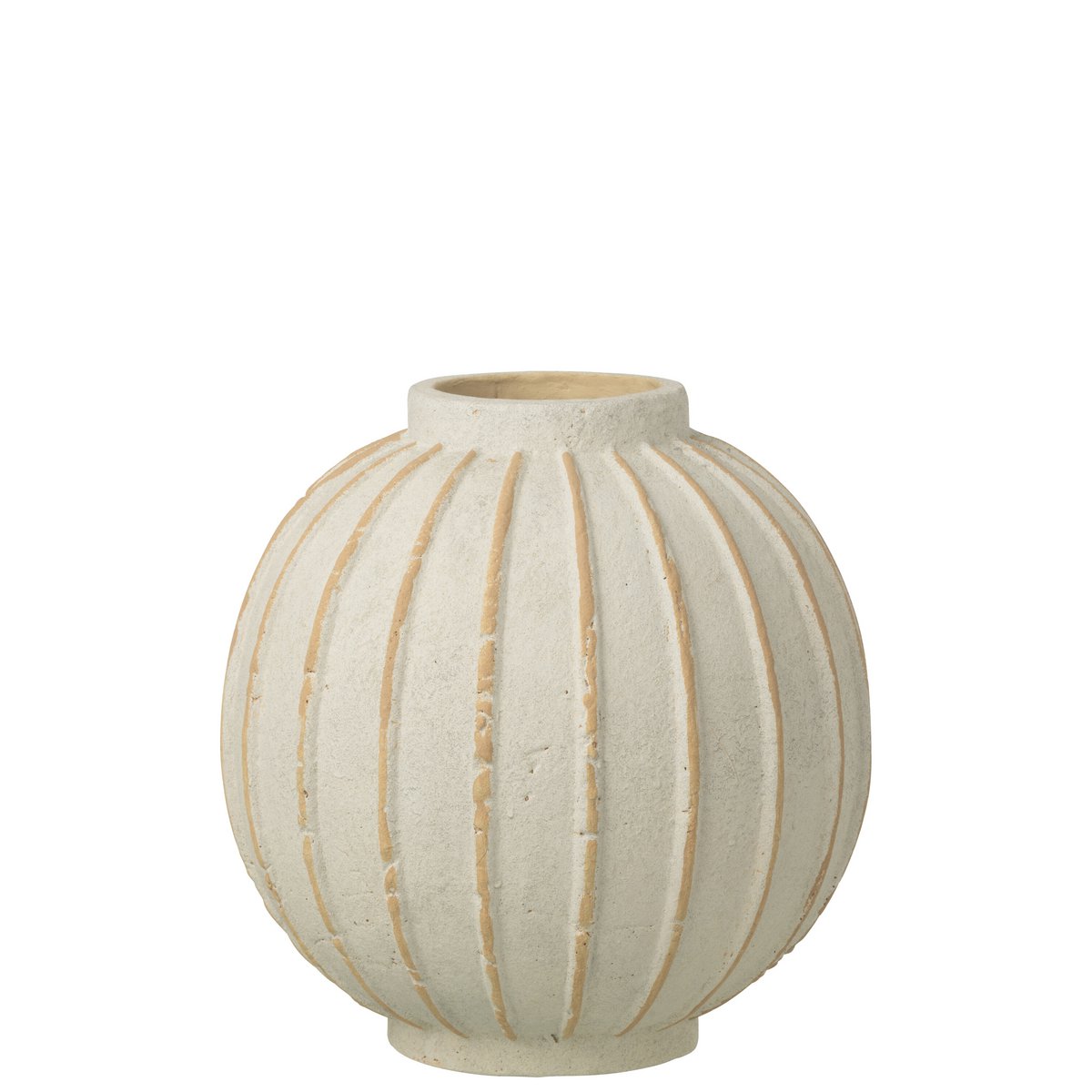 Vase J-Line Ball Stripe, gros plan sur la texture céramique