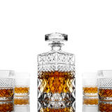 Ensemble carafe à whisky avec verres et pierres en granit