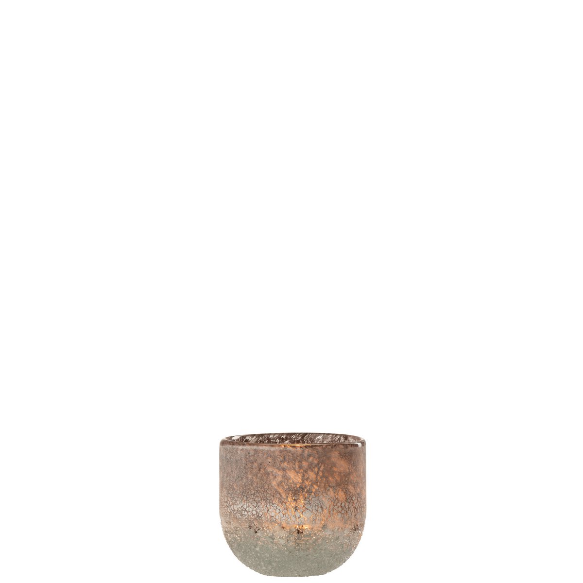 Photophore J-Line Scavo en verre gris, vue de face
