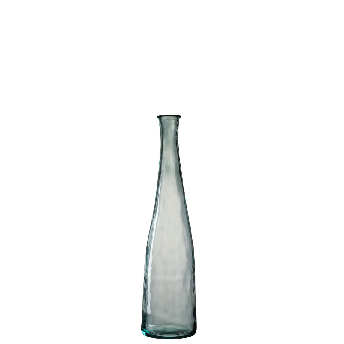 Détail du Vase Noah, verre transparent avec finition élégante