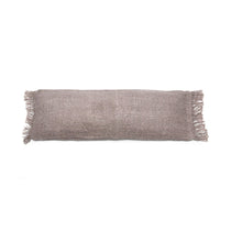 Housse de coussin Oh My Gee en gris perle, vue de face