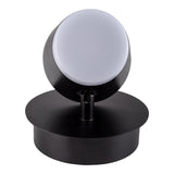 Lumière murale sans fil "Tondo" magnétiquement, env. 12 x 14,5 cm, en métal noir, pour l'intérieur