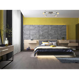 Plafond LED "Ibiza" de 68 cm de long, en métal, verre et plastique en chrome