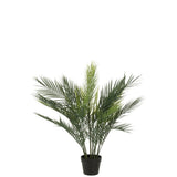 Détail du palmier artificiel J-Line en pot, idéal pour la décoration intérieure.
